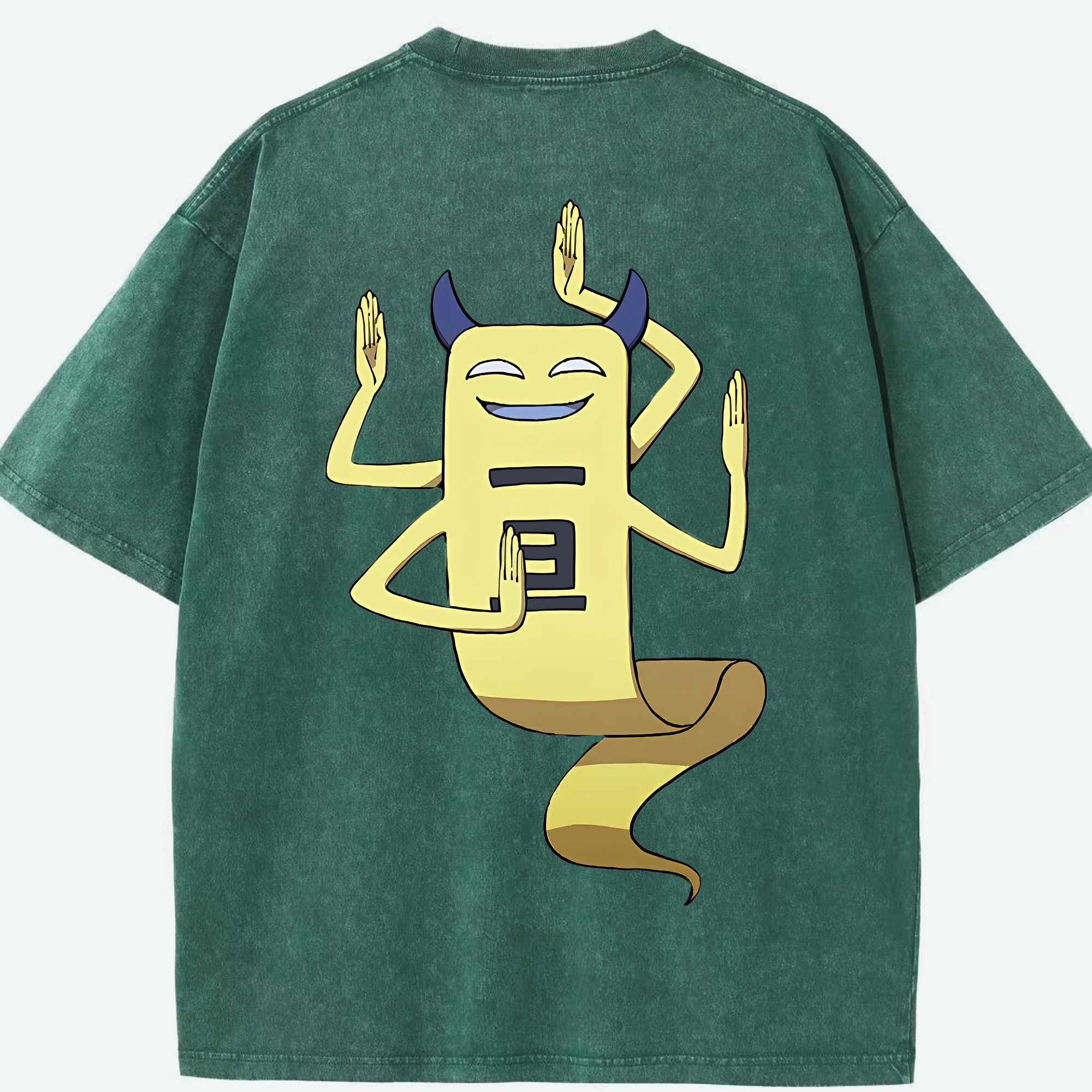 （画像用） 妖怪ウォッチ Yo-kai Watch 綿100% ヴィンテージ風 半袖Tシャツ（背面プリント）
